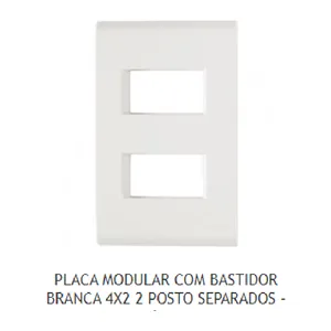 PLACA TRAMONTINA LUX2 P/2 MODULOS 4X2
