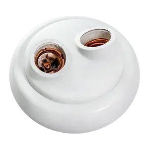 PLAFON C/ SOQUETE DE LOUÇA DUPLO