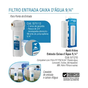 PURIFICADOR FIT PONTO USO 9" ROSCA 3/4