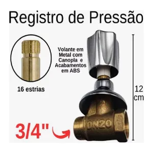 REGISTRO PRESSA METAL C50- 3/4