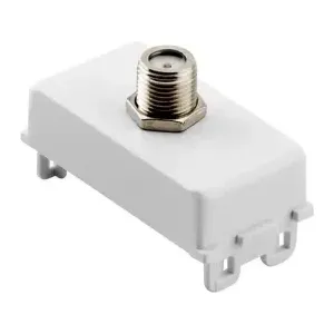 TOMADA MODULO COAXIAL BRANCO
