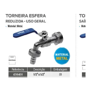TORNEIRA METAL JARDIM ESFERA 1/2
