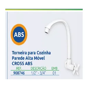 TORNEIRA PAREDE BR CROSS 1/2 3/4 ( TIGRE ) ( ALTA)
