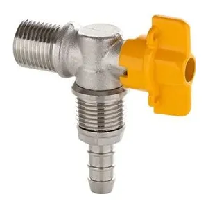 VALVULA GAS PEX 90 GRAUS ROSCA MACHO 1/2 ESPIGAO 3/8 ASTRA - GVLCE/12