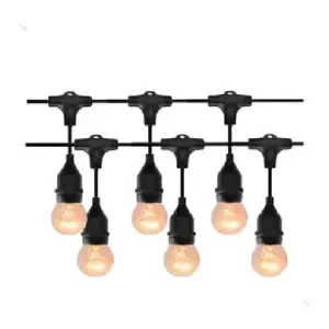 VARAL DE LUZES FESTAO PP 5 METROS 2X0,75MM COM 5 SOQUETES E-27